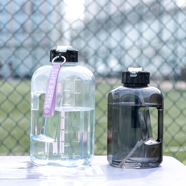 1 Gallon Water Bottle with Time Marker - Large Water Bottle Big Water Jug for Sports Water Bottles