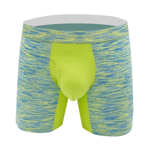 zbxnLI Men's Boxer Briefs Stretch Long Leg Compression Underwear Breathable Comfort Soft Underpants with Fly