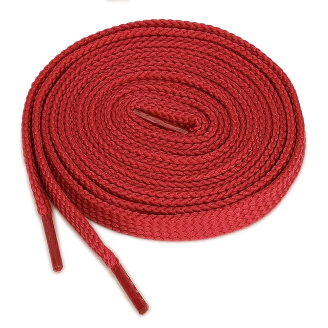 2 Paires de Lacets Plats Élastiques à Double Couche Creux en Rouge, Faits de 100 % polyester avec un design Uni. Présente une construction à Double Couche et un style Plat, Mesure 1 cm de Large et 100–160 cm de long. Idéal pour Espadrilles en Toile, Chaussures de Sport, et comme Accessoire Stylé pour l'Entretien des Chaussures.