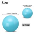 thumbnail image 2 of 2 Pcs Boule de Vision 2.5 Pouces 63mm Sphère Réfléchissante Boule Creuse Polie Bleu Ciel, 2 of 7