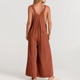 thumbnail image 4 of zanvin Pantalons pour Femmes, Liquidation Combinaison Sans Manches à Bretelles Décontractée Mode Été Unie, 4 of 5