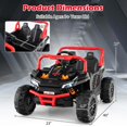 thumbnail image 3 of Costway 12V Kids Ride on Truck with Parental Remote 3 Speeds & Reverse Forward Function Red, 3 of 10