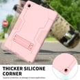 thumbnail image 4 of SuperShield iPad 10th Generation Case 10.9 Inch 2022 with Built-in 3 in 1 Kickstand Pencil Holder, Silicone Back Shell Protective Cover Case for iPad 10th Gen - Pink, 4 of 5