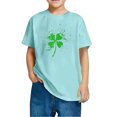 thumbnail image 4 of FAIWAD Hauts pour Enfants Garçons Filles Manches Courtes T-Shirt Graphique de la Saint-Patrick Trèfle Mignon Décontracté Col Rond, 4 of 4