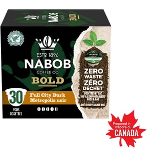 Nabob Pleine ville café noir 100% Des pods compostables