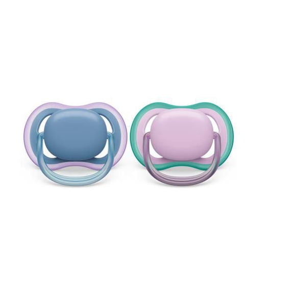 Philips Avent Ultra Air Pacifier 6-18m, blue hush / lush lilac, 2 pack, SCF085/34