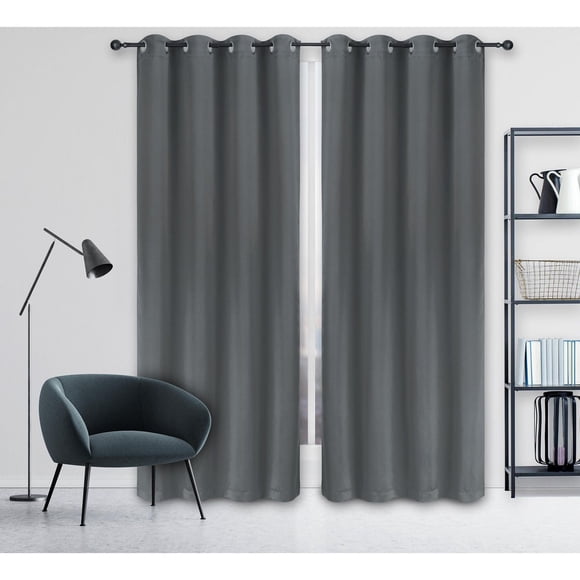 Safdie & Co. Rideau 2PK 84L Tissé Blackout Charbon