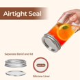 thumbnail image 3 of 12 oz Mason Jars with Lids 6 Pcs, Regular Mouth Canning Jars with Seal Bands, 12 oz Glass Jar with lid for Soft Drinks, Juice, Jam, Jelly, Sauce, Dessert, Overnight Oats, Pickles, 3 of 8