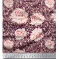 thumbnail image 1 of Soimoi Cotton Duck Fabric Check & Roses Floral Print Fabric by The Yard 56 Inch Wide, 1 of 3