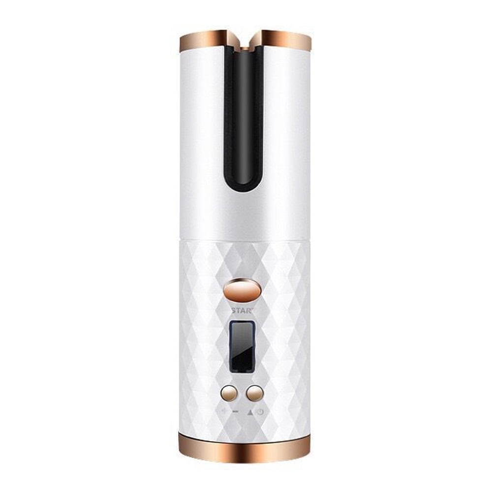 Automatic Curling Iron, Cordless Auto,, Portable Rechargeable Ceramic Rotating Curling Wand, Wireless Beach Waves Iron Fast Heating for Hair Styling
