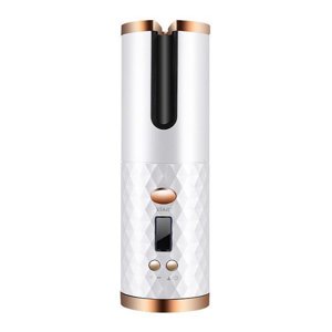 Fer de curling automatique, sans fil Auto, Portable Céramique Rechargeable Tour de Curling, Sans fil Beach Waves Iron Chauffage rapide pour le styling des cheveux