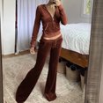thumbnail image 1 of DPTALR Ensemble Décontracté pour Femmes avec Poche, Col Rond, Manches Longues + Pantalon, 1 of 7