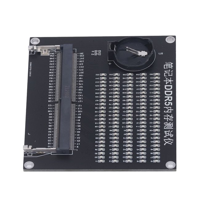 Carte Testeur de Carte Mère, Compatibilité Multifonctionnelle Carte de Test RAM pour Ordinateur Portable avec Lumière LED pour Réparation d'Ordinateur DDR3,DDR4,DDR5