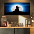 thumbnail image 1 of Couple Embrace in Night - Large Romantic Canvas Art Print, 1 of 3