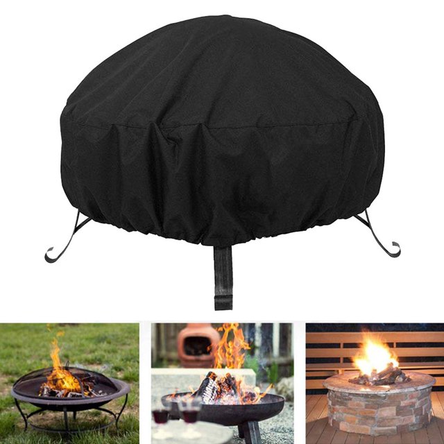 Grande Couverture de Foyer Imperméable BBQ Résistant aux UV Pluie Patios Extérieurs Jardin
