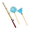 thumbnail image 4 of Milaget Dollhouse Miniature Fish Rod Fishing Net Set Mini for Doll House Garden Pond Blue Net, 4 of 9