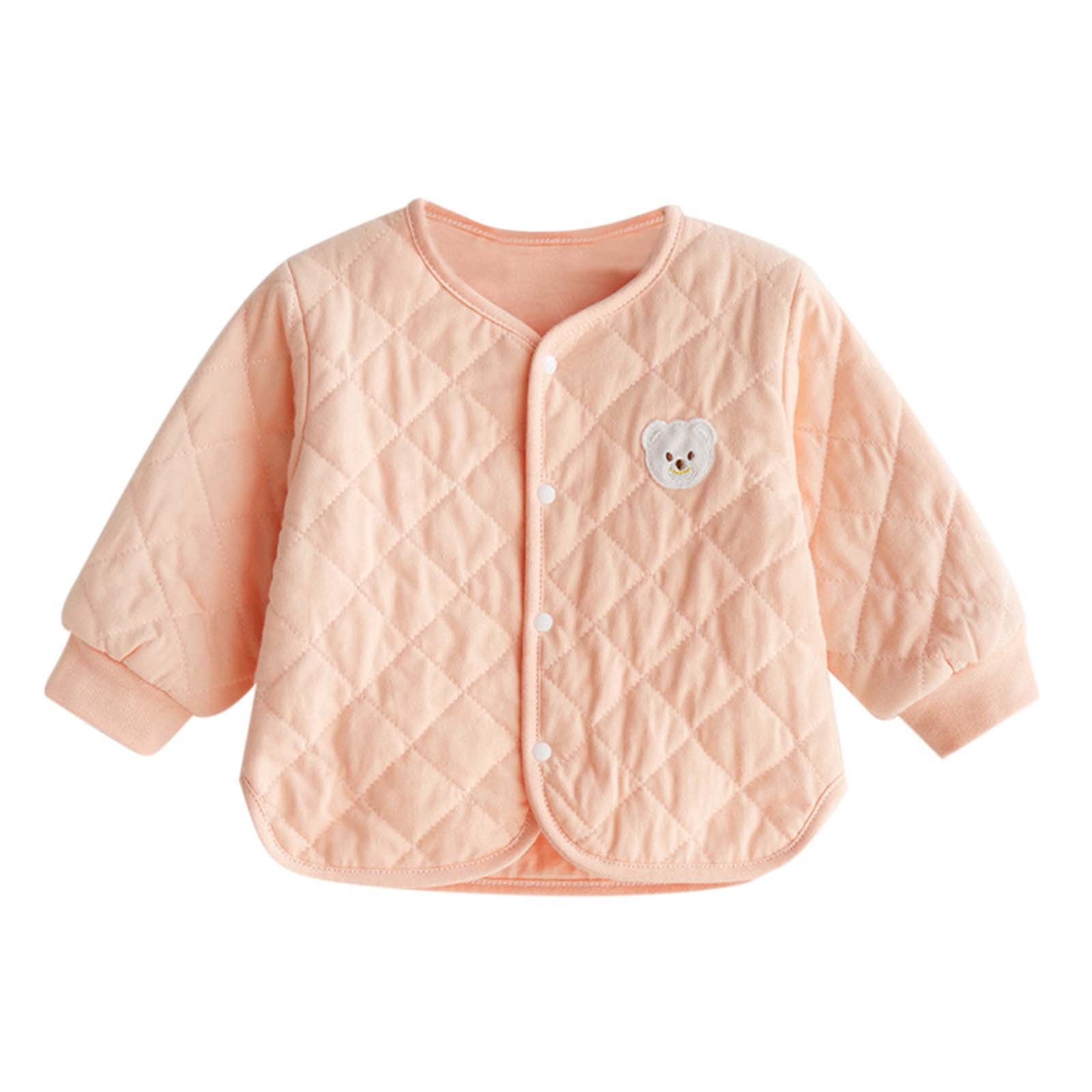 Jackets for Girls Lightweight Button Down Winterchildren Snowsuit Orange Girls Fall Tops ,6-12 Months