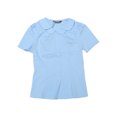 thumbnail image 1 of INSPIRE CHIC Chemise à Col Boutonné pour Femme Peter Pan m Bleu Clair, 1 of 5