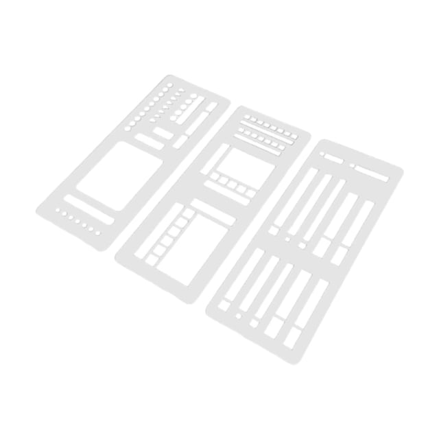 GUOOL 3Pcs Flexible Record Templates Planner Stencils Set for Daily Planning Boxes Style C