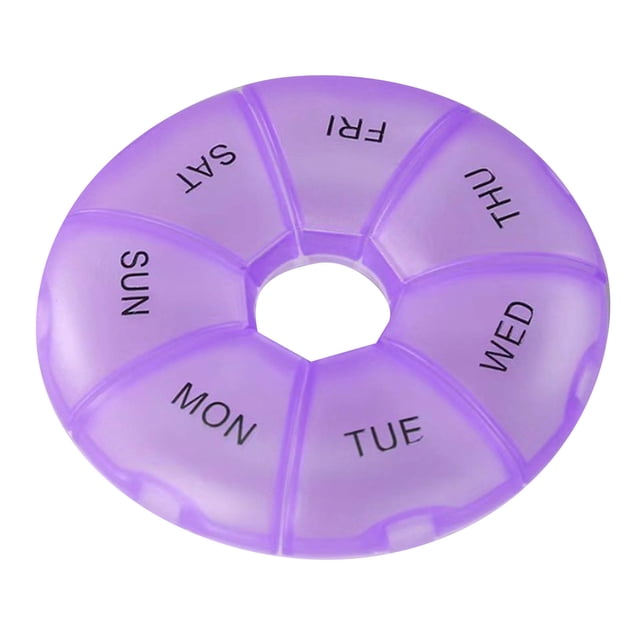LSLJS Weekly (7-Day) Pills Case, 7-Sided Portable Box Planner Small Case, Vitamin Organizer Box, Medication, Holder Boxes Organizer Pillsbox Dispenser Organizer