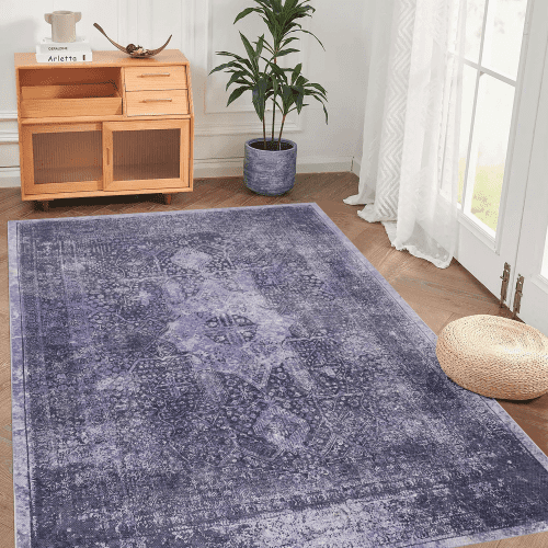 Anthracite Washable Rug 5x8 Area Rug (Anthracite, 5' x 8')