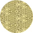 thumbnail image 1 of Ahgly Company Machine Washable Indoor Round Transitional Sun Yellow Area Rugs, 5' Round, 1 of 7