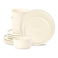 thumbnail image 1 of Stone Lain Ensemble de Vaisselle Moderne en Grès de 12 Pcs Assiettes, Bols, Beige, 1 of 7