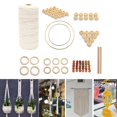 thumbnail image 4 of yuksok 3mm Macrame Cord Natural Macrame Rope Macrame Wall Hanging Kit with Wood Beads, 85 Pieces, 4 of 9