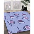 thumbnail image 3 of Ahgly Company Tapis d'Intérieur Lavable en Machine Rectangle Transitionnel Jeans Bleu, 7 Pieds x 9 Pieds, 3 of 7