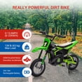 thumbnail image 3 of EDTara 24V Ride on Motorcycle for Kids,13.6MPH Fast Speed Electric Battery-Powered Off-Road Motocross with 250W Strong Motor, Chain-Driven,Leather Seat,Disc Brake,Air-Filled Tires, 3 of 8