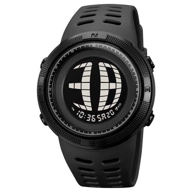Montre Électronique de Sport Numérique Étanche, Résistance à l'Eau 50 m, Écran Rétroéclairé EL, Chronomètre Alarme Multifonction, pour Sports de Plein Air Style Militaire Usage Quotidien Natation