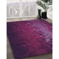 thumbnail image 3 of Ahgly Company Tapis d'Intérieur Lavable à la Machine, Carré, Transitionnel, Rose Prune Violet, Tapis de Zone, 4 Pieds Carré, 3 of 7