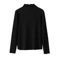 thumbnail image 1 of Kaemgyyd Long Sleeve Tops for Women Fall Winter Thermal Warm Base Layer Undershirt Ribbed Knit Crew Neck Tee Clothes, 1 of 4