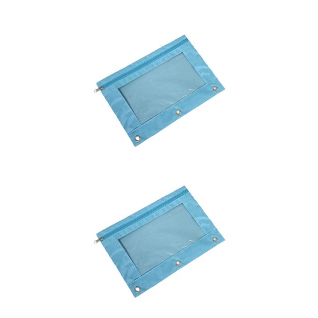 Decodeary Durable Pouch For Organizing Documents In Office Portable Zippered Pouch Sky Blue 2Set