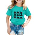 thumbnail image 1 of MIASHUI T-Shirts pour Filles à Col Rond à la Mode, Amples et Décontractés, à Manches Courtes, pour le Quotidien et les Activités, 1 of 4