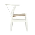 thumbnail image 4 of Heavenly Collection | Wishbone Wood Dining Chair Set of 2 for Kitchen or Dining Room - White, 4 of 9