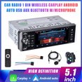thumbnail image 2 of 5.1" Single DIN Car Radio Stereo Wireless CarPlay Auto AUX USB Bluetooth w/ MIC, 2 of 5