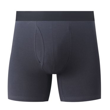 Posijego Men's Underwear Boxer Briefs with Fly Comfortable Cotton Underwear Long Leg Underpants for Men