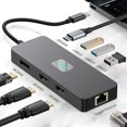 thumbnail image 2 of Adaptateur d'Interface Hub 8 en 1 TYPE-C vers RJ45 Gigabit USB 3.0 HDMI DP PD100W Station d'Accueil, 2 of 14