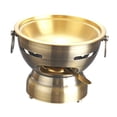 thumbnail image 1 of Maytalsory Shabu Hot Pot Mini Cooking Pot Dish Chafing for Home Use Camping Office copper, 1 of 3