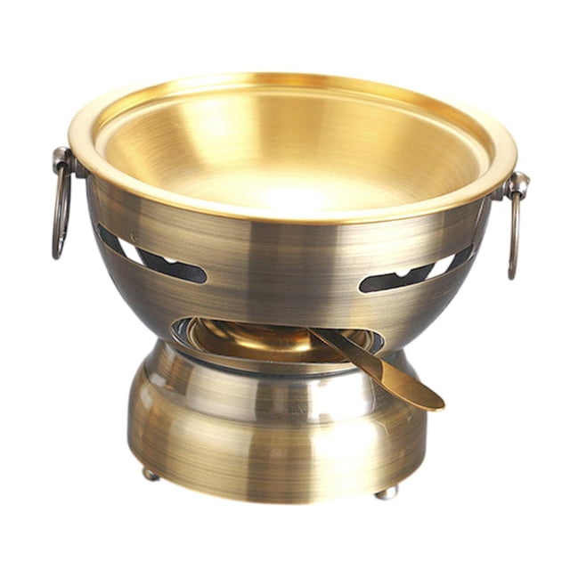 Maytalsory Shabu Hot Pot Mini Cooking Pot Dish Chafing for Home Use Camping Office copper