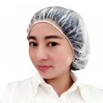 thumbnail image 5 of Disposable Shower Caps 100 Pcs - Multi-Purpose Thickening Elastic Bath Cap Plastic Waterproof Clear Shower Caps, 5 of 5