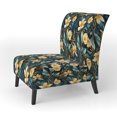 thumbnail image 3 of Designart "Twilight Serenity In The Tropics I" Gold Tropical Upholstered Accent Chair - Tropical Arm Chair For Bedroom, 3 of 7