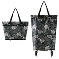 thumbnail image 1 of Ruiboury Foldable Shopping Trolley Bag Multifunctional And Fashionable Wide Application Rose printing 2Set, 1 of 6