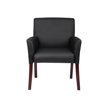 Boss Box - Chaise - Visiteur - Accoudoirs - Caressoft - Noir