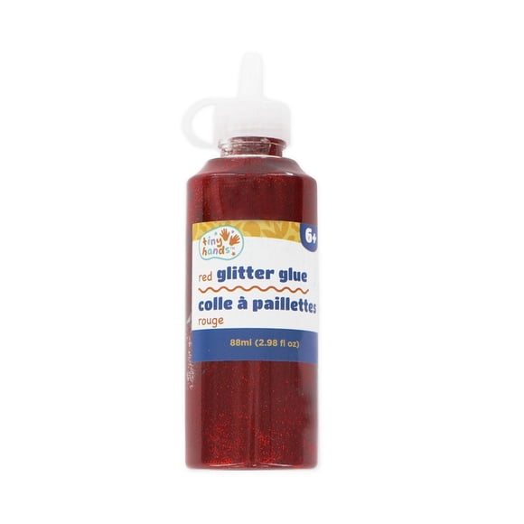 TINY HANDS Red Glitter Glue, 88 mL (2.98 oz), Age 6+