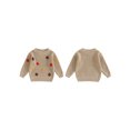 thumbnail image 2 of FOCUSNORM Chandail pour Bébé Fille à Manches Longues, Col Rond, Fleur, Tricot Chaud d'Hiver, Chandail, Vêtements pour Nourrisson, 2 of 9