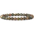 thumbnail image 1 of Bracelet Extensible Unisexe en Perles Rondes de 6 mm avec Jaspe Rhyolite Naturelle, 1 of 2