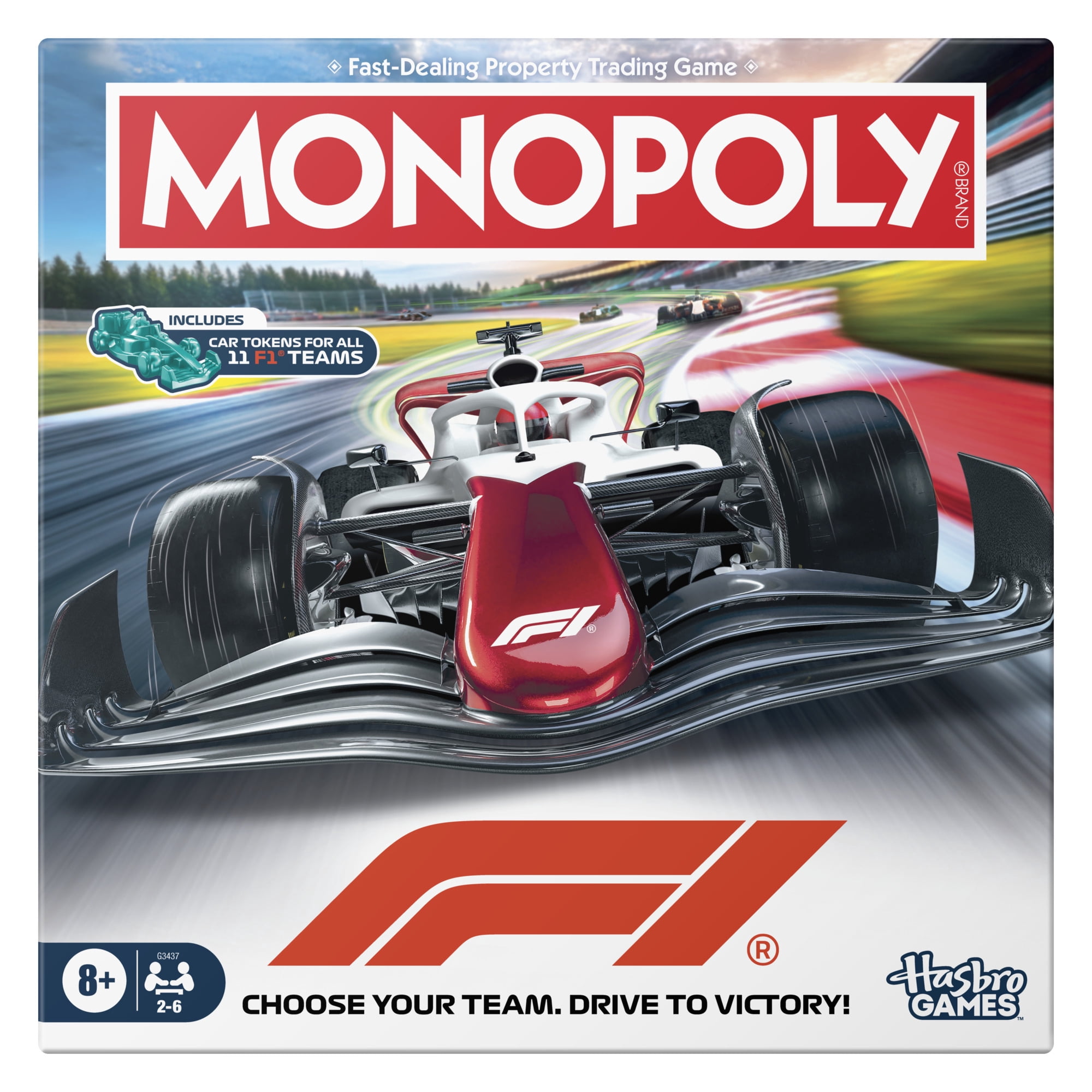 Monopoly F1 Edition Board Game, Officially Licensed FORMULA 1 Games for Kids & Adults, 8+