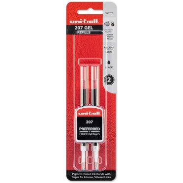 Pen Refill-Uni-Ball 207 Gel Retractable, 0.7Mm Black,12/pk